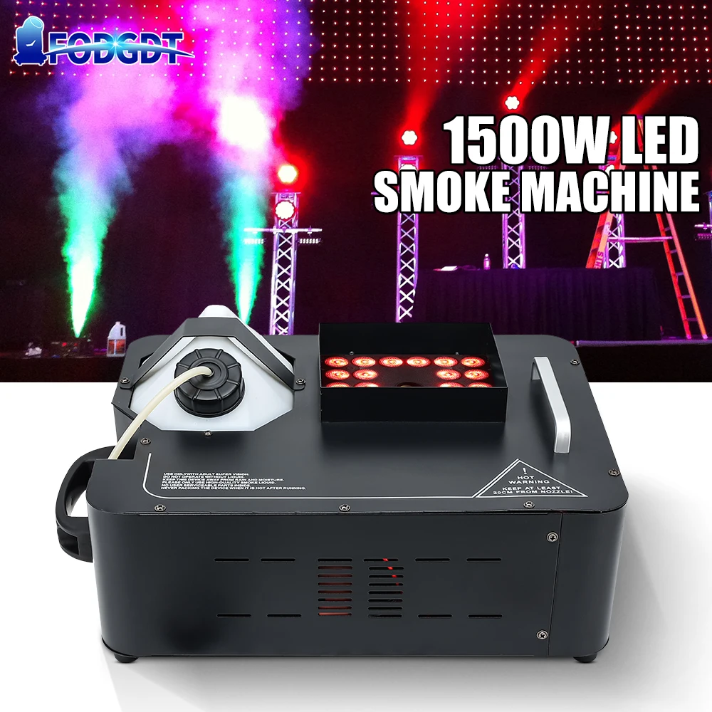 

From EU 24pcs LED RGB Smoke Machine 3IN1 Stage Special Equipemnt DMX512 Vertical Fog Machine for DJ DISCO Wedding Bar Party