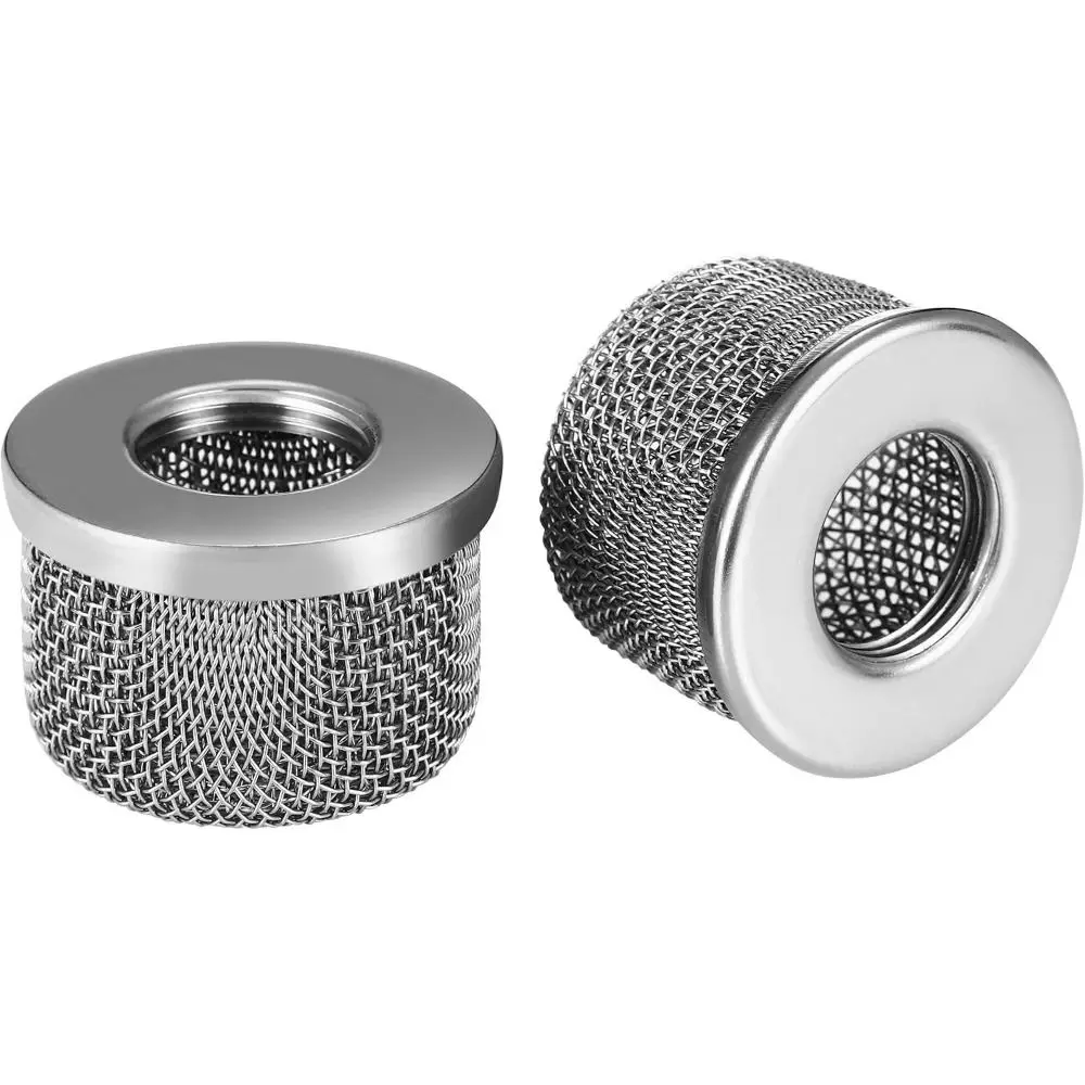 Stainless Steel Paint Sprayer Filter Cylindrical Shape Double Screen Inlet Strainer Screen Silver Airless Sprayer Filter