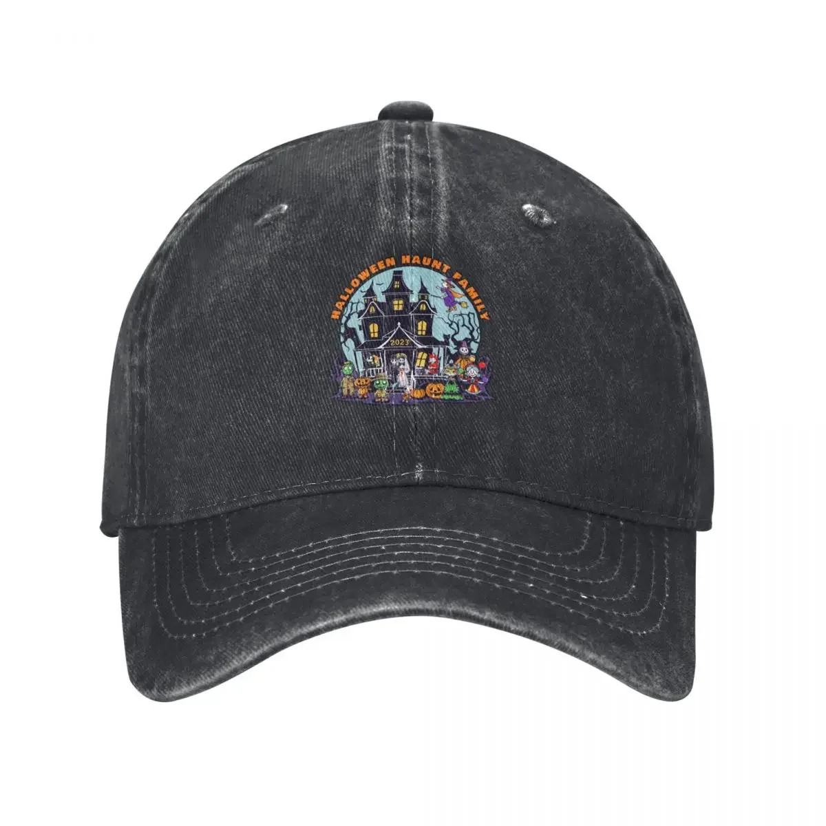 This Halloween Haunt Family 2023 design is available exclusively for members of the official Halloween Haunt Family Baseball Cap