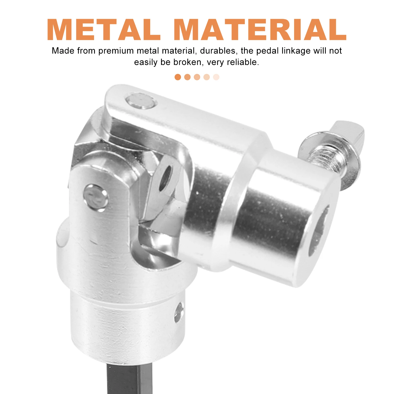 

Double Drum Pedal Linkage Bass Foot Connector Durable Metal Replacement Supplies Connecting Rod Drum Kit Accessories Long