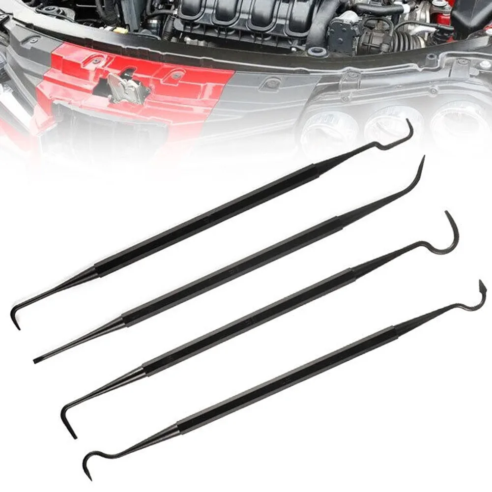 أداة تنظيف الأنابيب هوك رذاذ أداة أدوات تنظيف 4 قطعة 4 قطعة اكسسوارات أسود برأسين مجموعة بلاستيكية تفاصيل السيارة