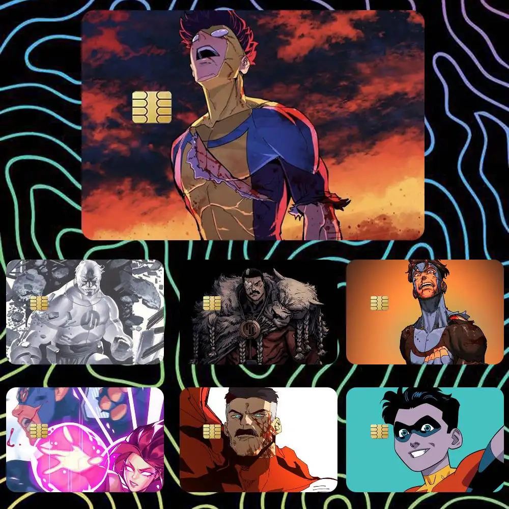 

Invincible Anime Sticker Film Tape Skin for Credit Card Debit Card Cartoon Waterproof Stickers