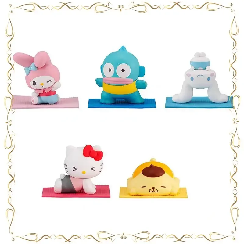 

Hello Kitty Gashapon Bandai Cute Cartoon Originality Yoga Styling Ornament Action Figure Model Toys Fashion Delicate Ornament