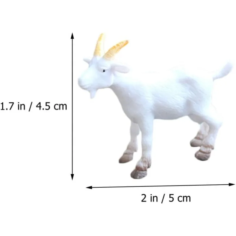 1/6/10/20 Piece Simulation Farm Animal Goat Lamb White Sheep Small Statue Figurine Crafts Ornament Miniatures Decor