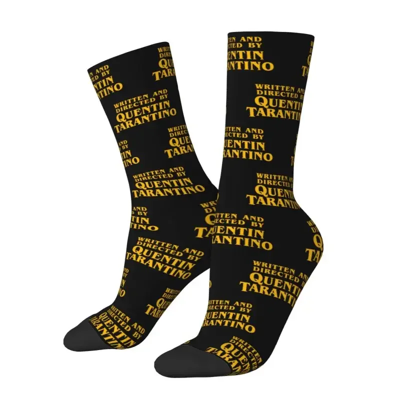 Novelty Mens Quentin Tarantino Funny Dress Socks Unisex Breathable 3D Printing Pulp Fiction Kill Bill Movie Crazy Crew Socks