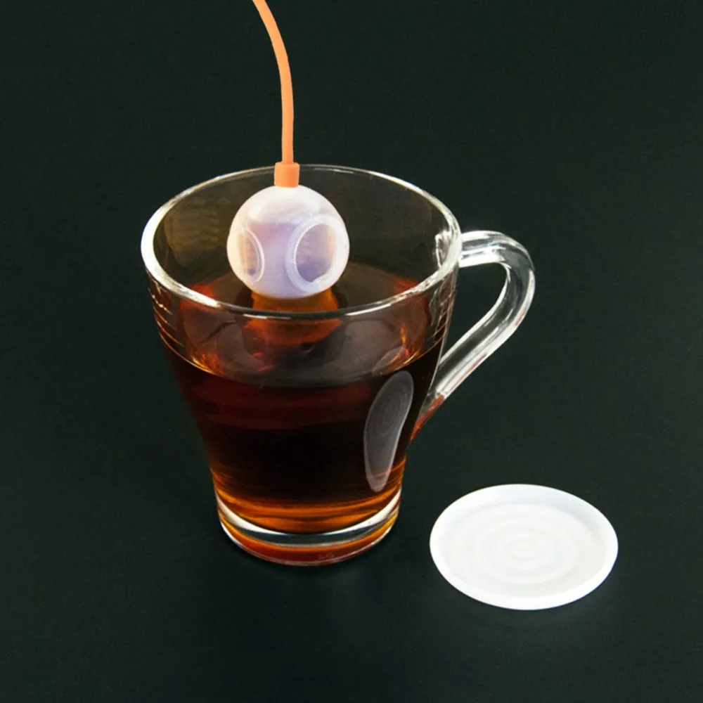 Innovative Silicone Tea Infuser Cute Diver Shape Tea Strainer Orange Tea Diffuser Tea Making Tool