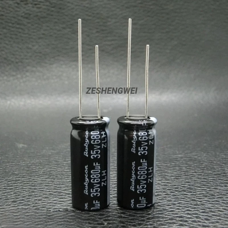 

10-50 шт. 35 В 680 мкФ абсолютно новый оригинальный японский Rubycon 35v680uf импортный электролитический конденсатор Rubycon ZLH 10*23 мм