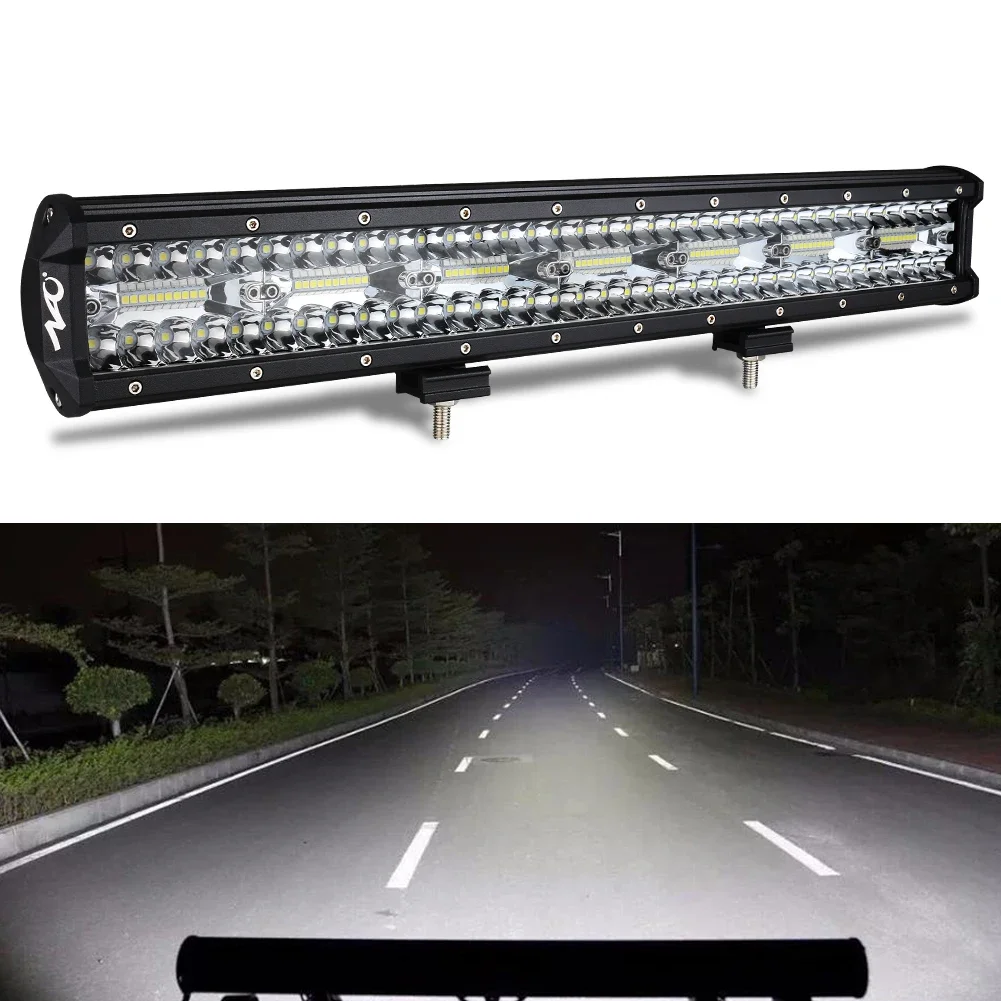 20Inch LED Light Bar NAOEVO 420w Flood Spot Combo Beam Driving Lights Fog Light LED Work Light for Trucks Off Road Boat