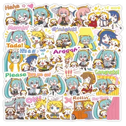 40/50/65pcs Cartoon Cute Kawaii Hatsune Miku Hand Account Sticker