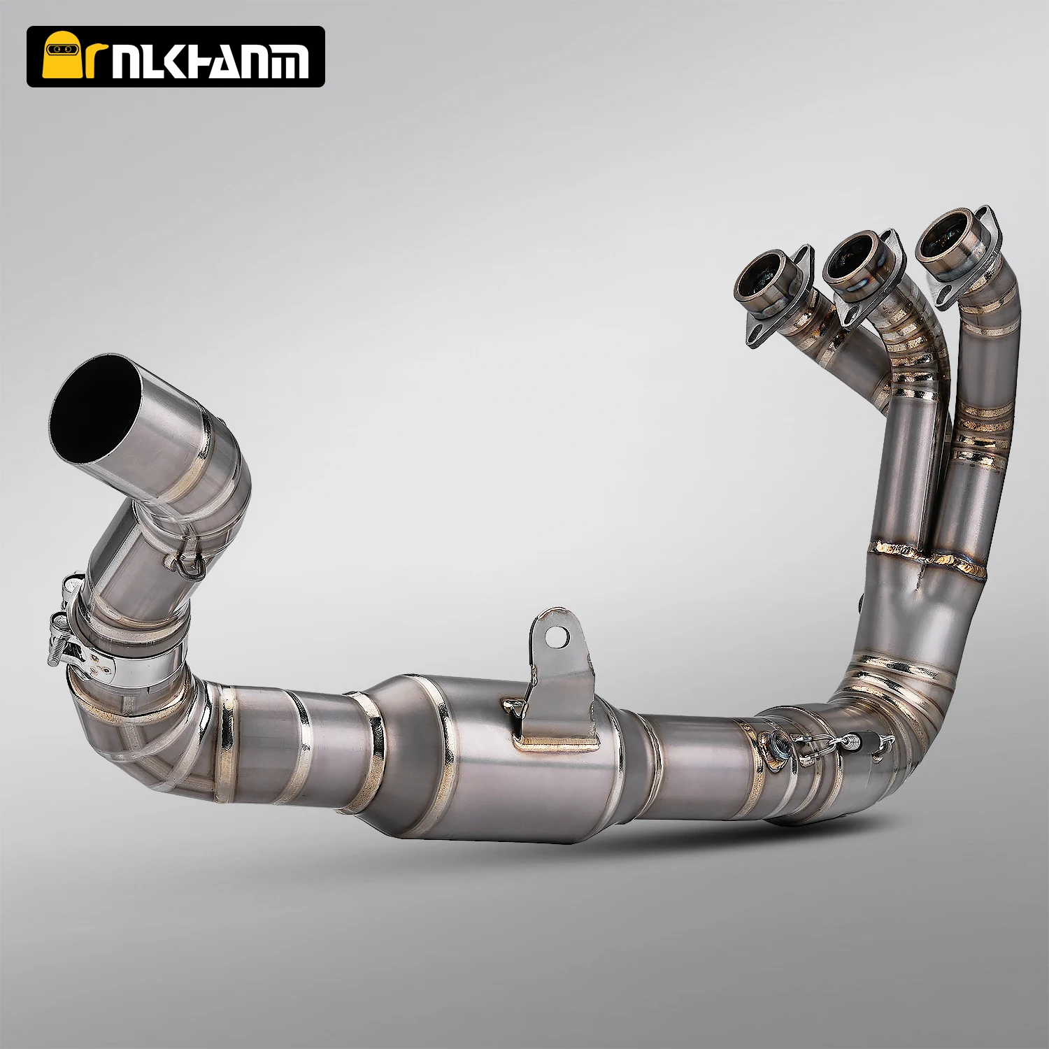 NlkHanm MT09 YZF-R9 MT-09 2025 Silver Motorcycle Exhaust System Full Ti Alloy Modification Muffler
