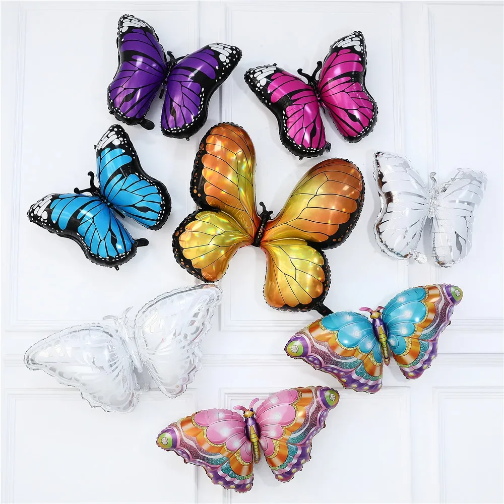 Large Butterfly Aluminum Foil Balloons Colorful Butterfly Balloon Birthday Party Wedding Decorations Baby Shower Globos Kids Toy