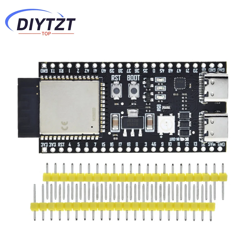ESP32 / ESP32-S3 WiFi + Bluetooth Internet de las cosas Placa de desarrollo Dual tipo C Placa central ESP32-S3-DevKit C N16R8 para Arduino
