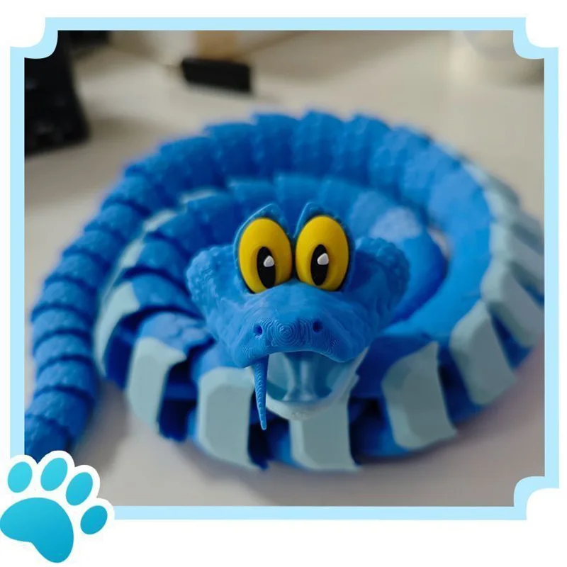 لعبة مجسمة مفصلية مطبوعة ثلاثية الأبعاد من Gary the Snake وصلات متحركة لهدايا مدينة الحيوانات القابلة للجمع