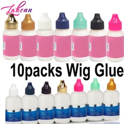 10Pcs Strong Hold Glue For Lace Front Wigs And Hair Systems Dry Quickly Invisible Bonding Glue Adhesive For Lace Frontal Install