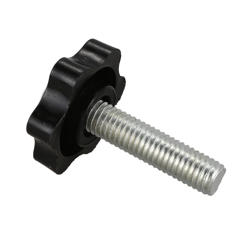 24 Pcs Black Spare Part M8 X 30Mm Male Threaded Knurled Grip Star Knob-AT30