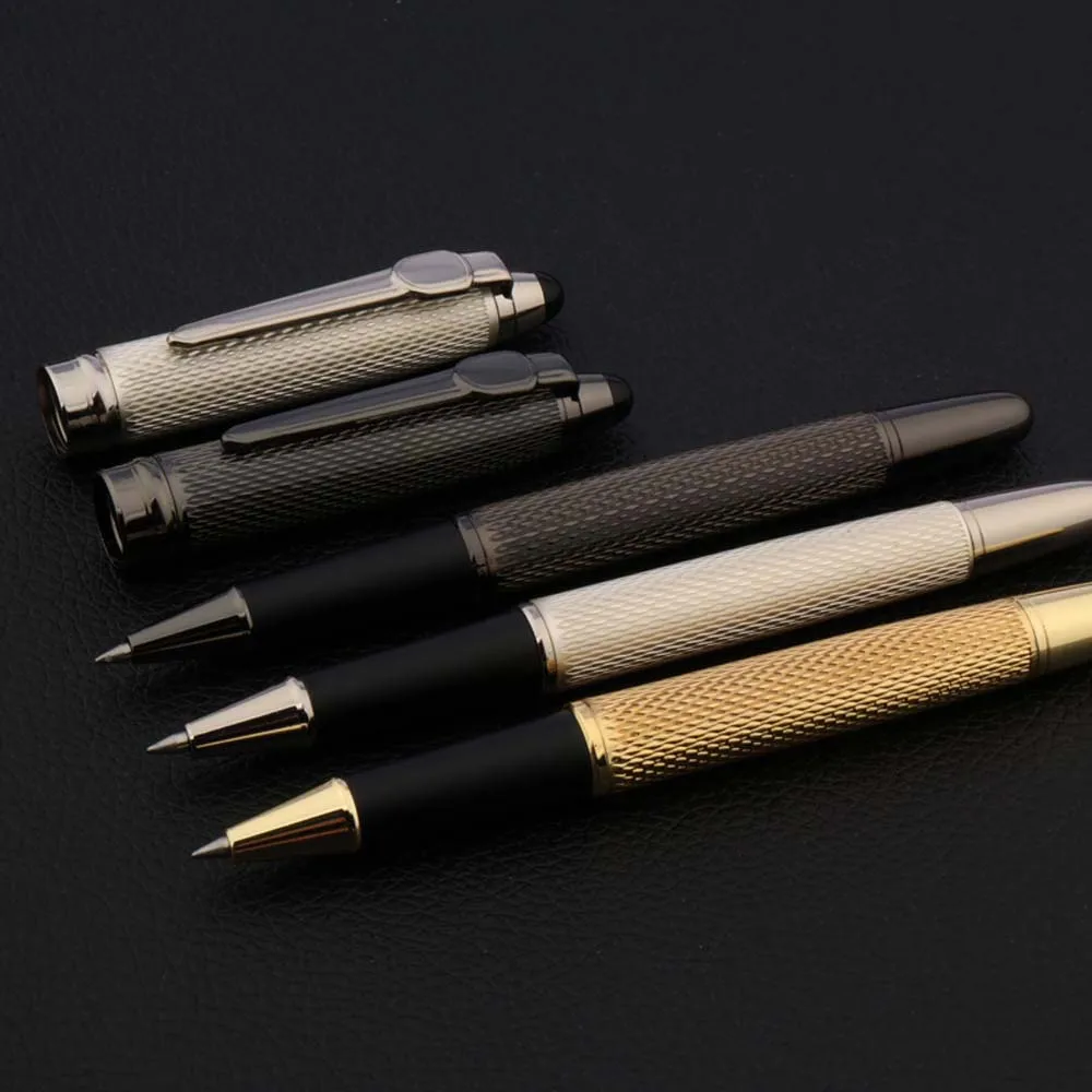 luxury High Quality Rollerball Pen metal golden INK PEN 0.7MM Gun gray wave classic Sculpture Student Office school supplies