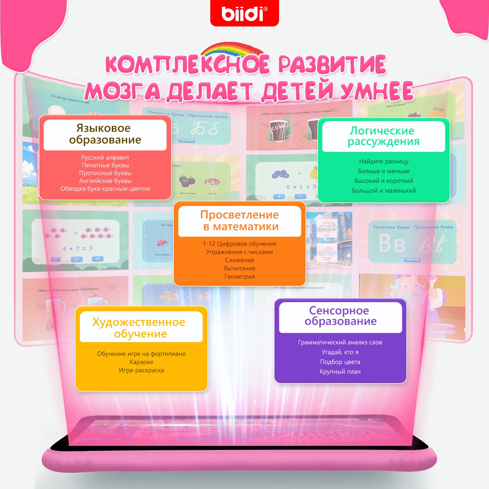 Kids Tablet Russian Language Learning APP Learning Machine 32GB 7-inch HD Screen Tablet Case