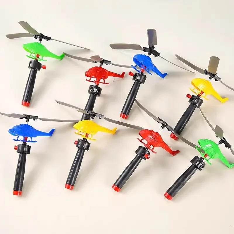 10Pcs Plastic Aviation Pull Line Helicopter Plane Outdoor Toys for Kids Birthday Party Favors School Rewards Pinata Goodie Bag