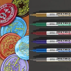 6 Colors Fire Paint Seal Special Pens Graffiti Wax Stamp Markers Pen for Sealing Stamp Vintage Waxing Coloring Pens Dropshipping