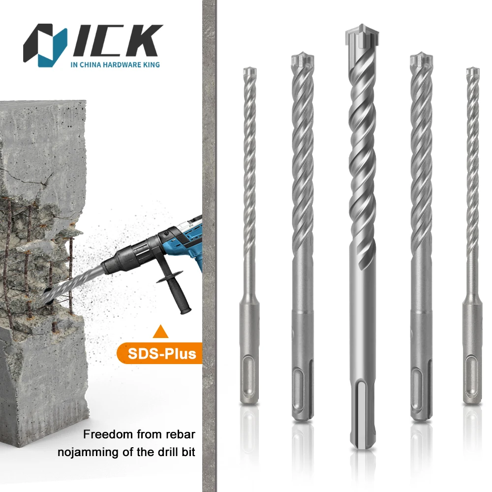 

High quality Concrete SDS Plus Drill Bit Cross Tips 4 Cutters 150mm-500mm Wall Brick Block Electric Hammer Masonry Drilling Bits