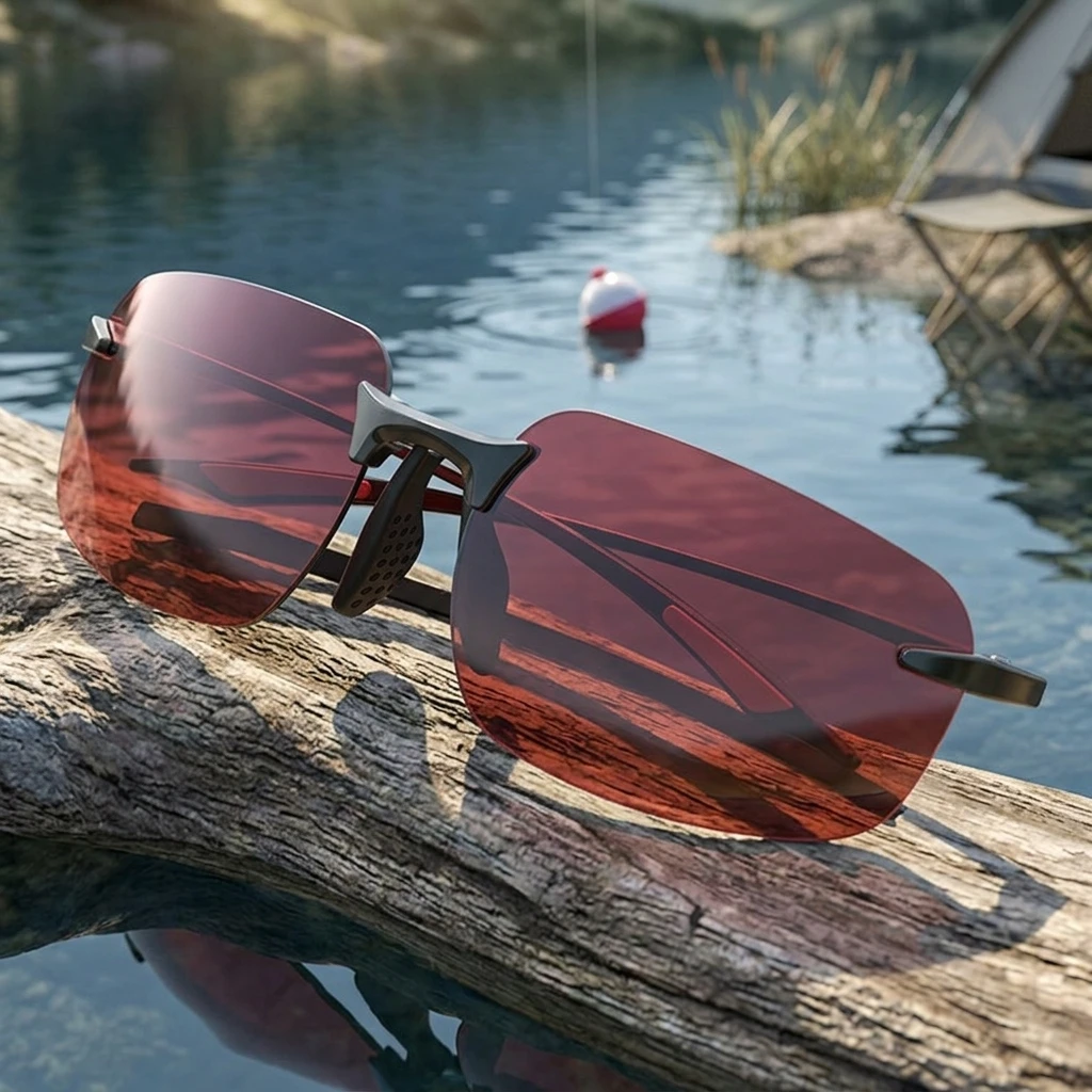 Fishing Polarized-Sunglasses with Light-Enhancing Photochromic Lenses Lightweight Design for Float Observation