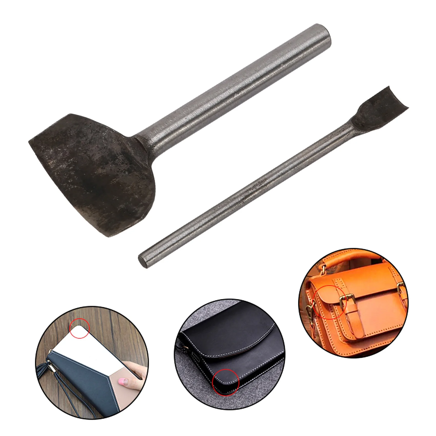 -[33A Tvdae] Arc-Shaped Cutter Punch,Leather Craft Tools For Crafting Strap Belt, Wallet And Bag With 7 Sizes (10Mm-40Mm)