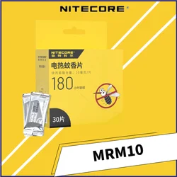 Nitecore-Mosquito Repelente Mats, tamanho duplo, uso para uso doméstico, ao ar livre, elétrico Mosquito Repeller, MRM10, 30pcs