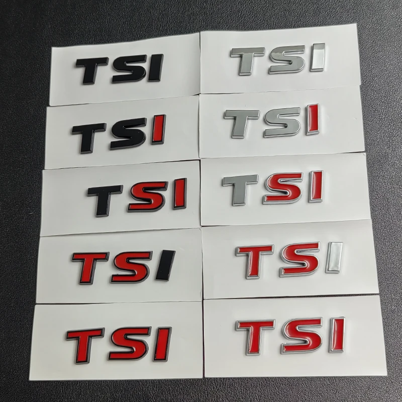 3D ABS Black Logo TSI Emblem Car Trunk Badge Decal