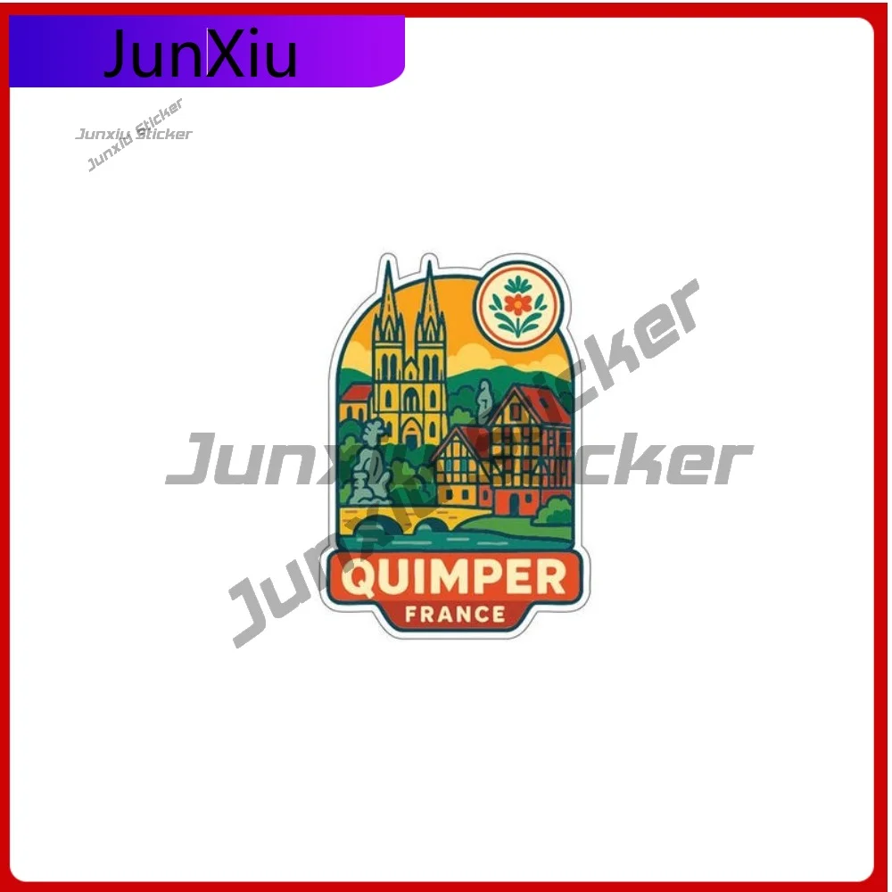 

Quimper France City Travel Vinyl Decal Waterproof Sticker Styling Car Decoration Anime Stickers For Rv Car Camper Van Bike Truck