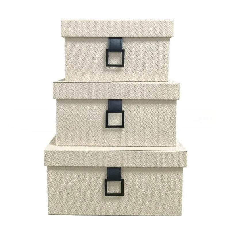 

Modern Organizer Storage Box Leather Organizer Boxes Multifunctional Storage Boxes for Bedroom Classified Storage basket
