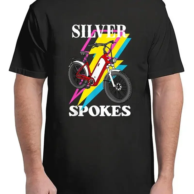 Spokes E Bike Riders Senior Group Cruising Style T Shirt Classic Adult S 4Xl