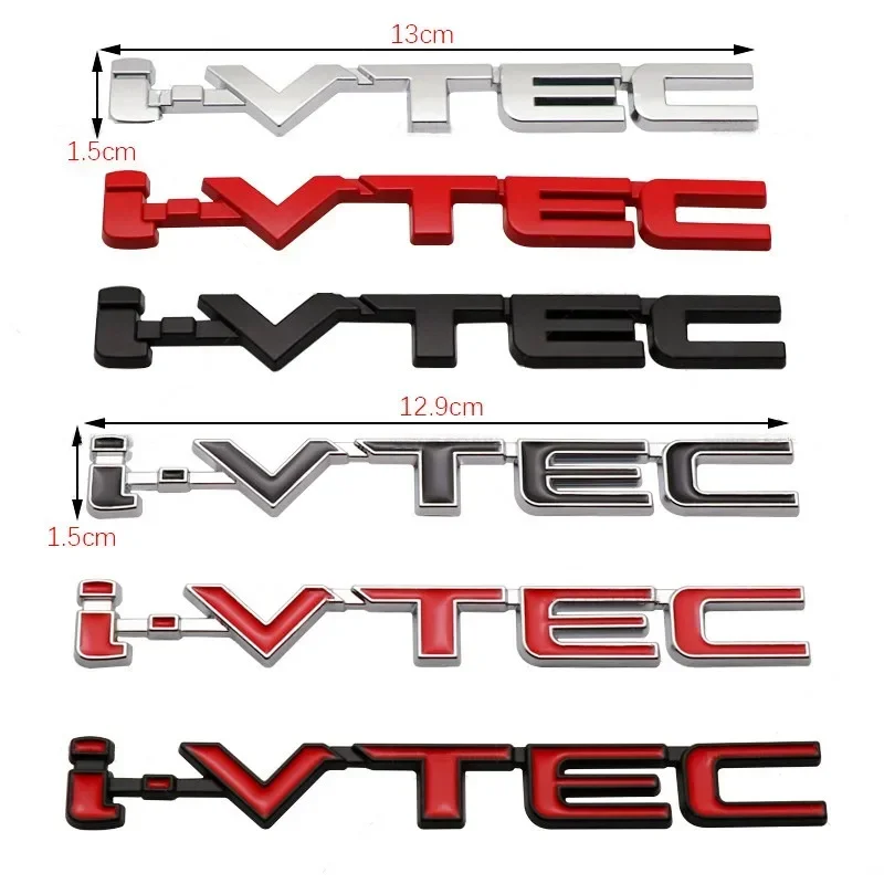 

Car 3D Chrome Metal I-VTEC Letters Rear Trunk Badge Emblem Logo Sticker for Honda City Civic Accord Jazz CRV Styling Accessories