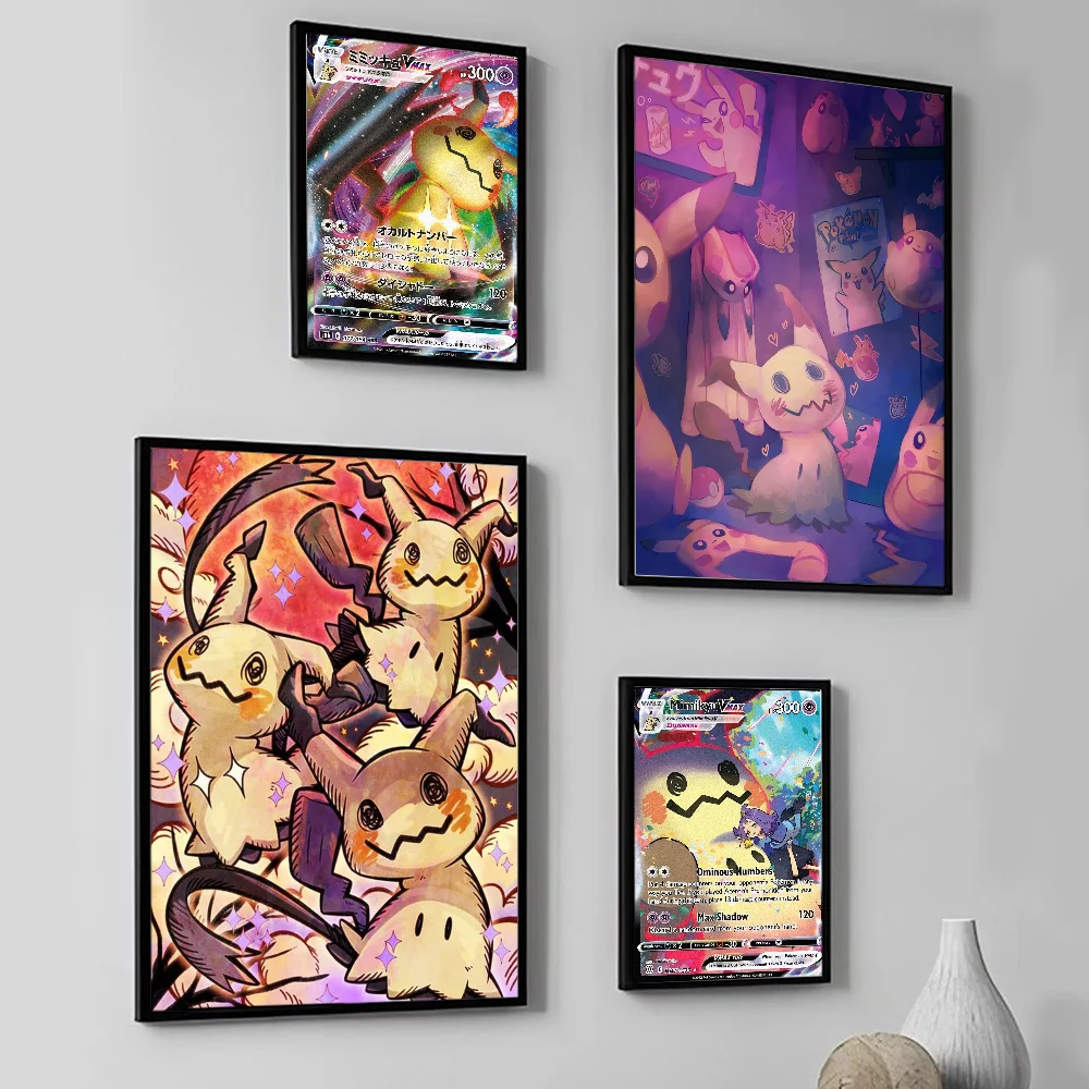 Poke Game Avatar M-mimikyu Poster Wall Art Home Decor Room Decor Digital Painting Living Room Restaurant Kitchen Art