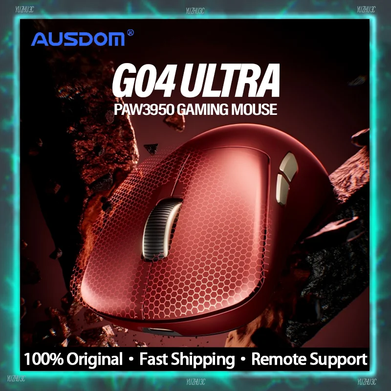 

AUSDOM G04 Ultra Pro Gaming Mouse Low Latency 8kHz 2.4G Wireless 56g Lightweight Design E-SPORT Firmware Ergonomic Mold Mouse