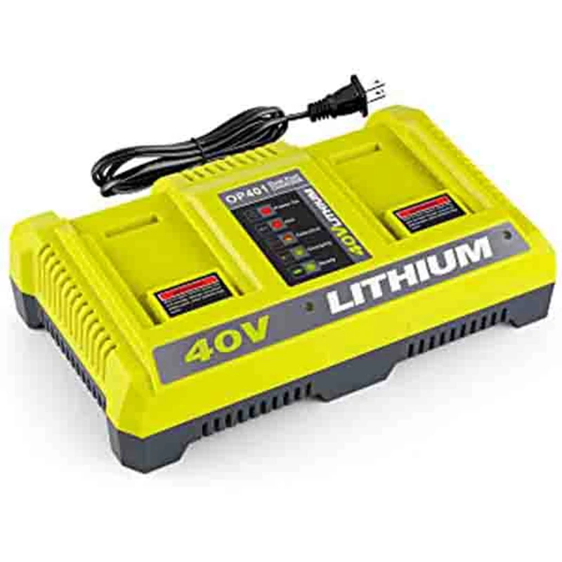 

40V Rapid Dual Charger For Ryobi 40V Lithium-Ion Battery OP401 OP4040 OP4050A OP4026 Ryobi 40V Battery Charger,US Plug