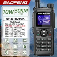 BaoFeng UV-28 PRO MAX Walkie Talkie 10W Multi-Band 999CH Wireless Copy Frequency Long Range Type-C AM FM UHF NOAA Two Way Radio