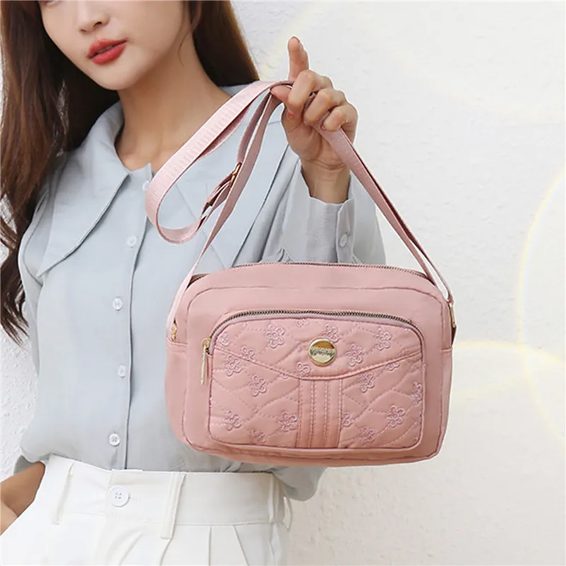 Brand Elegant Small Women\'s Shoulder bag Nylon Female CrossBody Bag Tote Girl Purse Phone Bag Daily Ladies Messenger Bag