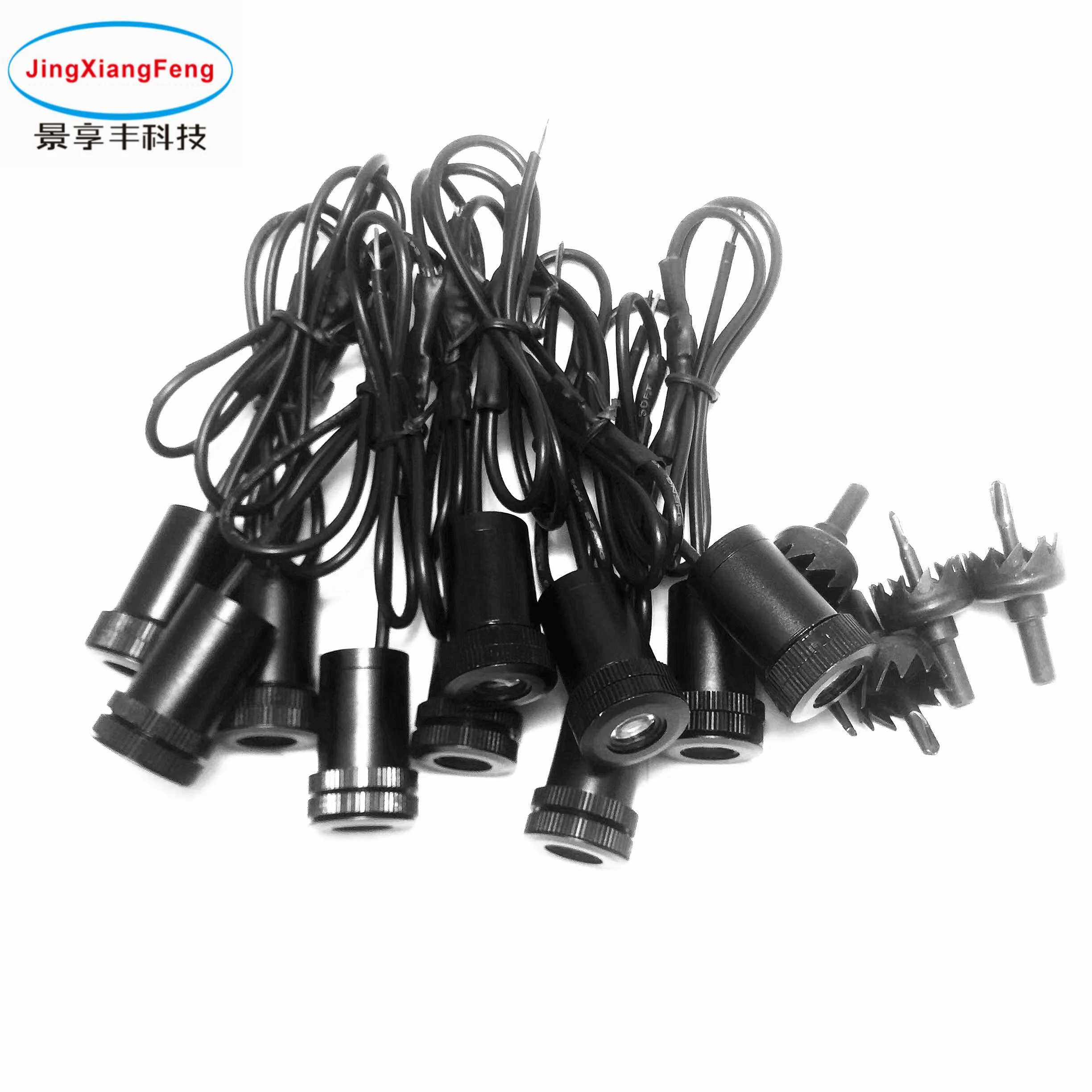 JXF Car Door Lights Decorative 10 Pcs LED Welcome Courtesy Laser Projector For BYD Beast Alpina ABT Focus MAN Crown