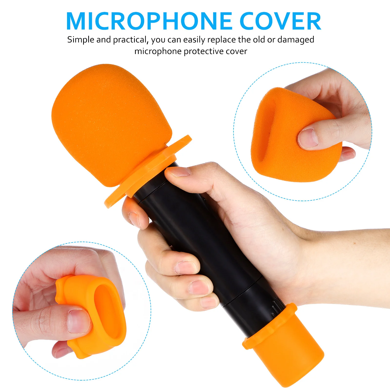 

Zipper Microphone Case with Sponge Lining Storage Pouch Anti-Slip Design for Mic Windscreen Outdoor Use Durable Carry Bag