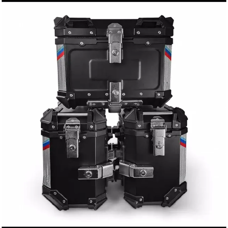 

Motorcycle Exhausted Side Pannier Box Aluminium Alloy 38L Waterproof Quick Disassembly Maxi-Scooter Motor Bike Case