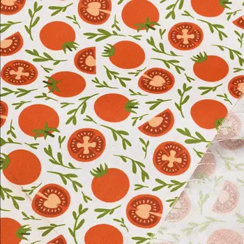 Ručně vyráběná látka s potiskem rajčat, patchworková taška pro kutily, látka na šaty, 100% bavlna, CR-1602 8 nejlepší prodej rajčatová tkanina - №2