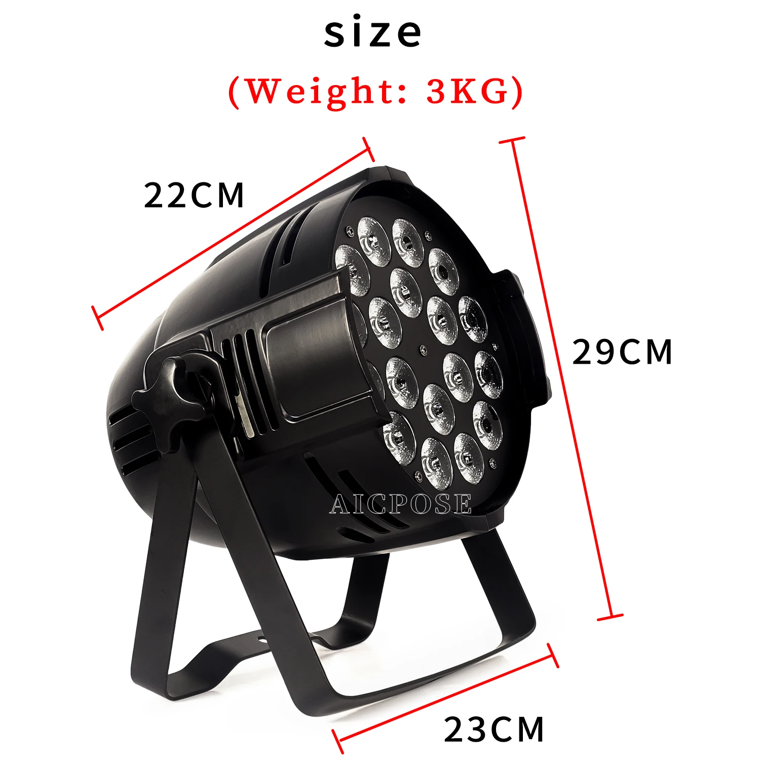 Imagem -06 - Alumínio Stage Light com Dmx Control em 18x18w Rgbwa uv Led Par Luz Casamento Capela dj Disco Stage Lighting Branco