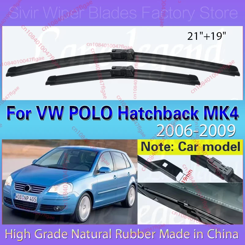 

Car Wiper Blade For Volkswagen VW POLO Hatchback MK4 2006 - 2009 9N3 Front Windscreen Wipers Car Accessories High Quality 2008