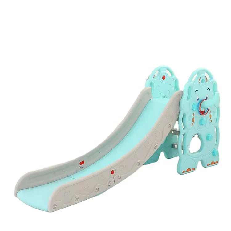 Unique design cartoon style long slide indoor non-toxic plastic safety children slider