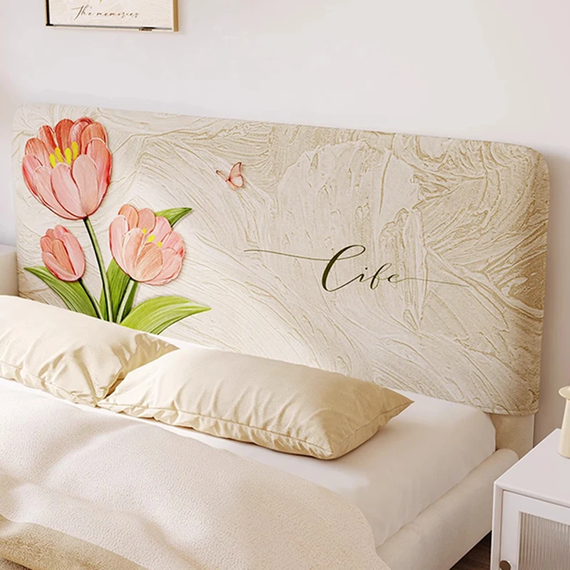 Plush Cushion Decoration Bedroom Bed Backrest Headboard Cover Ornamental Cushion Modern Elegant Creative Headboard Slipcover