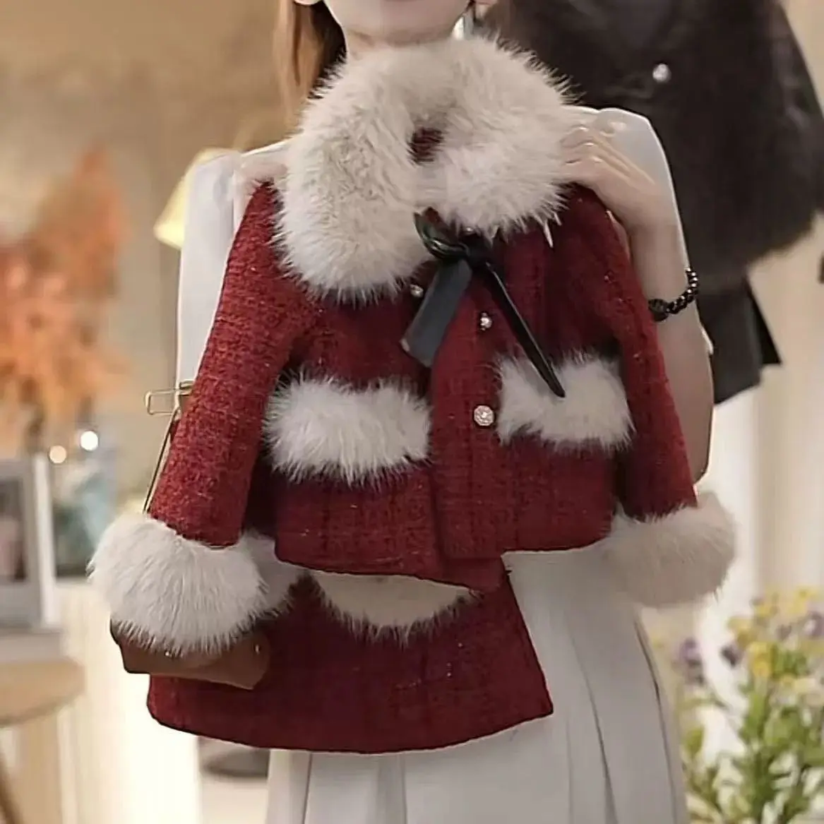 Winter Kids Jacket+Skirt Princess Set Girls Clothes Set Autumn Thick  Kids Clothing 2 3 4 5 6 7 8Y
