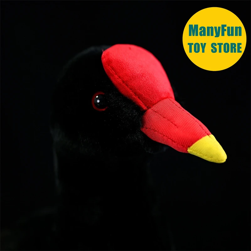 Moorhen brinquedo de pelúcia realista ferroviário plushie lifelike waterhen pelúcia animal inicialização simulação boneca brinquedo presentes