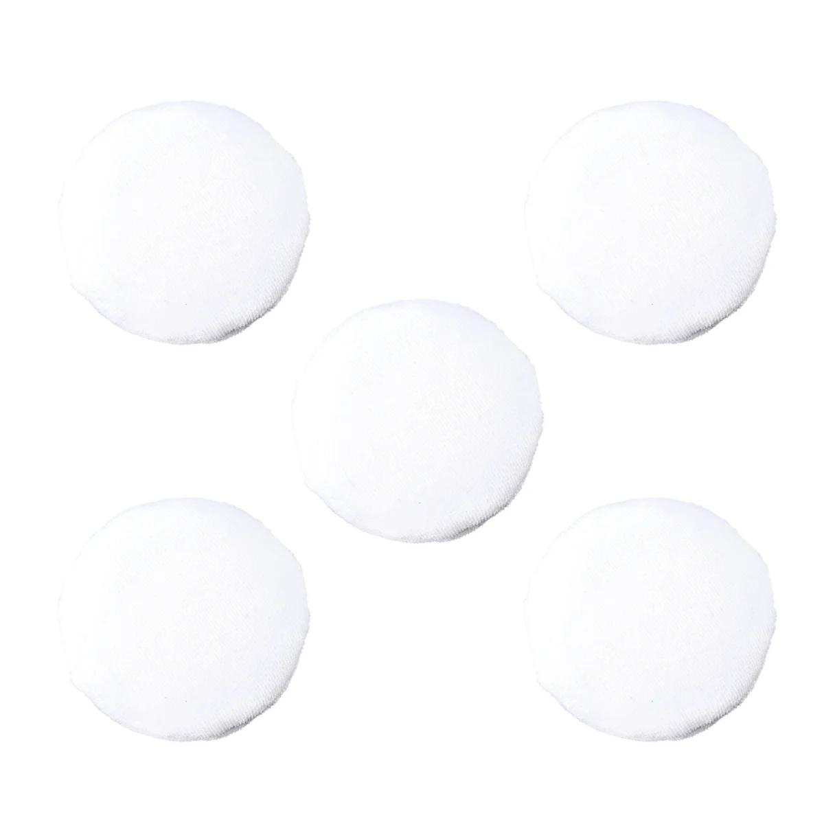 

5 Pcs 60mm Ribbon Powder Puff Baby Body Puff Pure Cotton Round Makeup Powder Puff (White) powder sponge