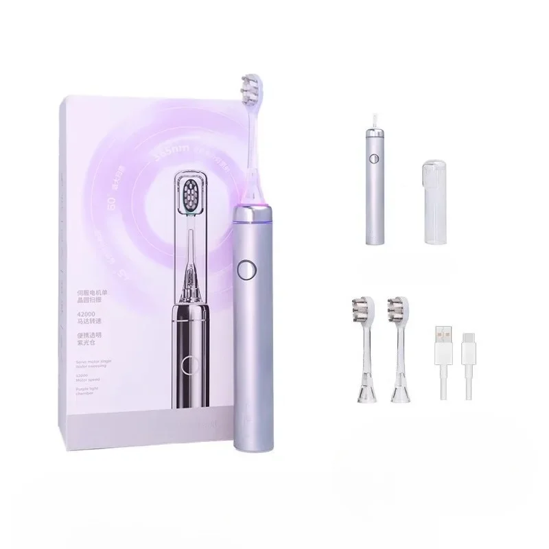 

Minute Deep Cleaning Rechargeable Plaque Removal Toothbrush with UV Sanitizer Charging Base 40000 Strokes Per