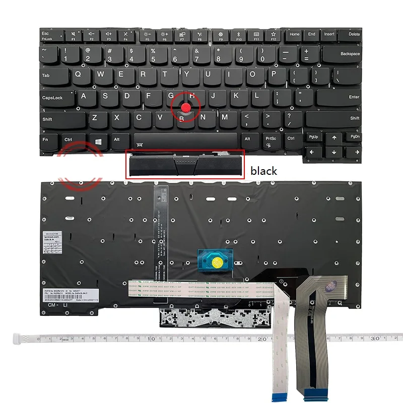 

New US Keyboard with Backlight for Lenovo ThinkPad S3-490 TP00108A S3 2018 TYPE 20QC E490S Laptop English Keyboard